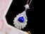 14K GOLD 1.87 CTW NATURAL SAPPHIRE & DIAMOND PENDANT