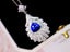 14K GOLD 1.87 CTW NATURAL SAPPHIRE & DIAMOND PENDANT