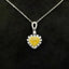 14K GOLD 0.74 CTW NATURAL YELLOW DIAMOND & DIAMOND NECKLACE