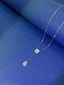 14K GOLD 0.42 CTW NATURAL H DIAMOND NECKLACE