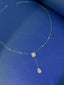 14K GOLD 0.42 CTW NATURAL H DIAMOND NECKLACE