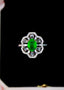 14K GOLD 2.30 CTW VIVID GREEN NATURAL EMERALD & DIAMOND RING