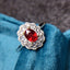 14K GOLD 1.02 CTW VIVID RED NATURAL RUBY & DIAMOND RING/PENDANT