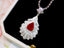 14K GOLD 1.47 CTW NATURAL RUBY & DIAMOND PENDANT