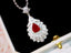 14K GOLD 1.47 CTW NATURAL RUBY & DIAMOND PENDANT