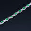 14K GOLD 2.36 CTW VIVID GREEN NATURAL EMERALD & DIAMOND BRACELET