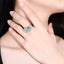 14K GOLD 1.01 CTW VIVID GREEN NATURAL EMERALD & DIAMOND RING