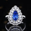 14K GOLD 1.64 CTW VIVID BLUE NATURAL SAPPHIRE & DIAMOND RING/PENDANT