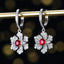 14K GOLD 0.96 CTW NATURAL RUBY & DIAMOND EARRINGS