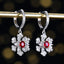 14K GOLD 0.96 CTW NATURAL RUBY & DIAMOND EARRINGS