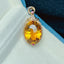 14K GOLD 12.6 CT NATURAL CITRINE & DIAMOND PENDANT