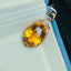 14K GOLD 12.6 CT NATURAL CITRINE & DIAMOND PENDANT