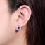 14K GOLD 1.32 CTW VIVID BLUE NATURAL SAPPHIRE & DIAMOND EARRINGS