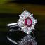 14K GOLD 1.05 CTW NATURAL RUBY & DIAMOND RING