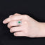 14K GOLD 0.57 CTW VIVID GREEN NATURAL EMERALD & DIAMOND RING