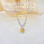 14K GOLD 0.44 CTW NATURAL YELLOW DIAMOND & DIAMOND NECKLACE