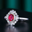 14K GOLD 0.43 CTW NATURAL RUBY & DIAMOND RING