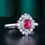 14K GOLD 0.43 CTW NATURAL RUBY & DIAMOND RING