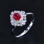 14K GOLD 0.43 CTW NATURAL RUBY & DIAMOND RING