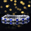 14K GOLD 4.36 CTW VIVID BLUE NATURAL SAPPHIRE & DIAMOND BRACELET