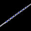 14K GOLD 4.36 CTW VIVID BLUE NATURAL SAPPHIRE & DIAMOND BRACELET