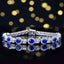 14K GOLD 4.36 CTW VIVID BLUE NATURAL SAPPHIRE & DIAMOND BRACELET