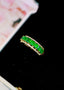 14K GOLD 1.54 CTW VIVID GREEN NATURAL EMERALD & DIAMOND RING