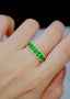 14K GOLD 1.54 CTW VIVID GREEN NATURAL EMERALD & DIAMOND RING