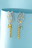 14K GOLD 2.42 CTW NATURAL YELLOW DIAMOND & DIAMOND EARRINGS