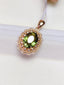 14K GOLD 3 CT NATURAL TOURMALINE & DIAMOND PENDANT