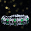 14K GOLD 2.76 CTW VIVID GREEN NATURAL EMERALD & DIAMOND BRACELET