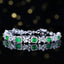 14K GOLD 2.76 CTW VIVID GREEN NATURAL EMERALD & DIAMOND BRACELET