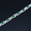 14K GOLD 2.76 CTW VIVID GREEN NATURAL EMERALD & DIAMOND BRACELET