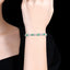 14K GOLD 2.76 CTW VIVID GREEN NATURAL EMERALD & DIAMOND BRACELET