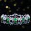 14K GOLD 2.76 CTW VIVID GREEN NATURAL EMERALD & DIAMOND BRACELET