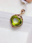 14K GOLD 9.5 CT NATURAL TOURMALINE & DIAMOND PENDANT