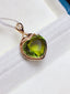 14K GOLD 9.5 CT NATURAL TOURMALINE & DIAMOND PENDANT