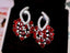 14K GOLD 10.59 CTW VIVID RED NATURAL RUBY & DIAMOND EARRINGS