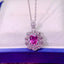 14K GOLD 1.60 CTW NATURAL PADPARADSCHA SAPPHIRE & DIAMOND PENDANT