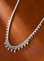 14K GOLD 9.23 CTW NATURAL H DIAMOND NECKLACE