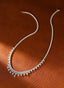 14K GOLD 9.23 CTW NATURAL H DIAMOND NECKLACE