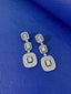 14K GOLD 3.09 CT NATURAL H DIAMOND EARRINGS