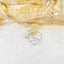 14K GOLD 1.55 CTW NATURAL YELLOW DIAMOND & DIAMOND RING