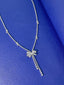 14K GOLD 5.60 CTW NATURAL H DIAMOND NECKLACE