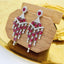 14K GOLD 6.36 CTW VIVID RED NATURAL RUBY & DIAMOND EARRINGS