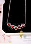 14K GOLD 1.77 CTW VIVID RED NATURAL RUBY & DIAMOND NECKLACE