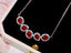 14K GOLD 1.77 CTW VIVID RED NATURAL RUBY & DIAMOND NECKLACE