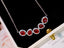 14K GOLD 1.77 CTW VIVID RED NATURAL RUBY & DIAMOND NECKLACE