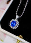 14K GOLD 2.15 CTW NATURAL SAPPHIRE & DIAMOND PENDANT