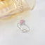 14K GOLD 0.49 CTW NATURAL PINK DIAMOND & DIAMOND RING